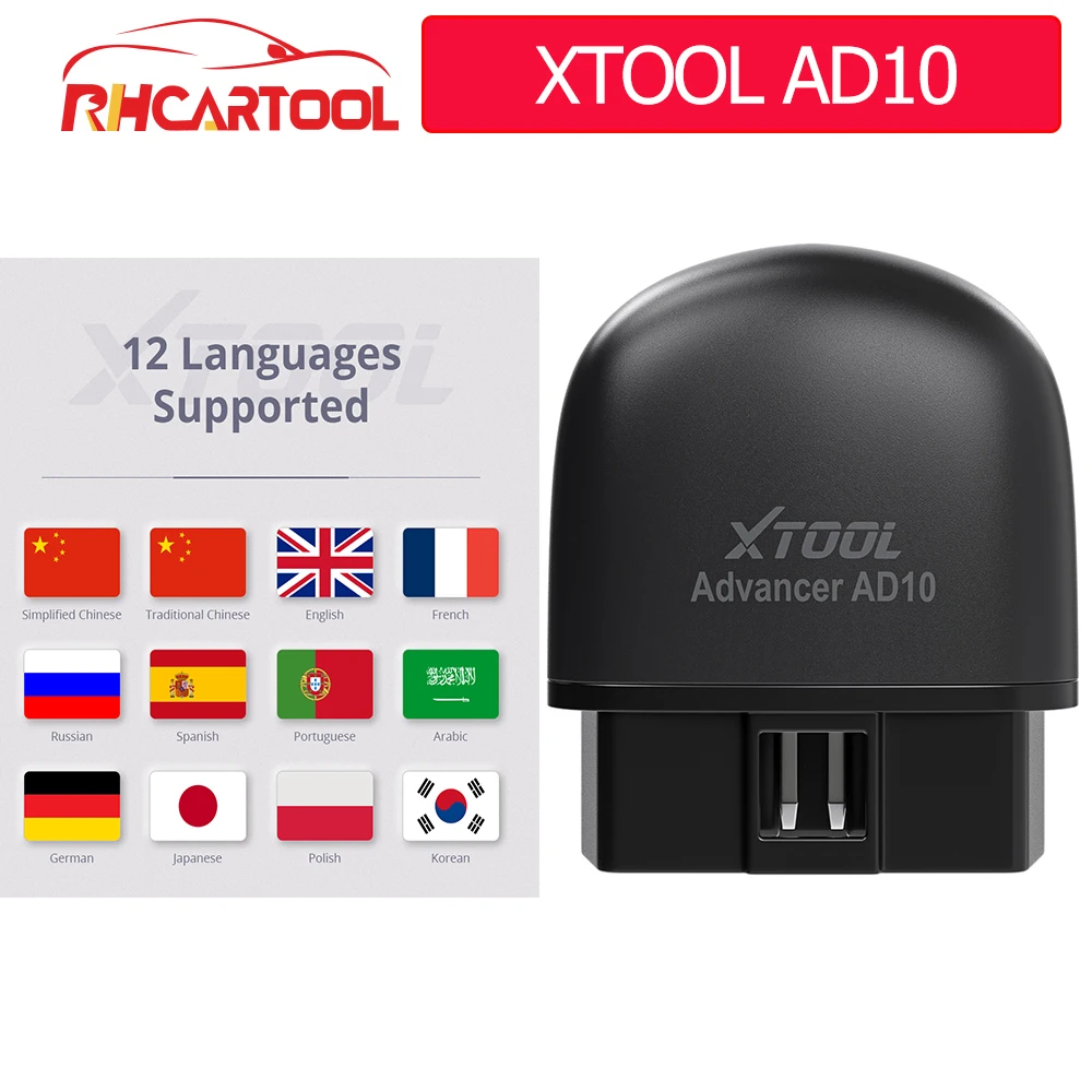 Считыватель кодов двигателя XTOOL AD10 многоязычный инструмент для диагностики