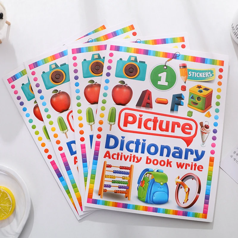 

26-letter Exercise Book Early Childhood Education English Picture Book Enlightenment Experience Cognitive Sticker Book Notebooks