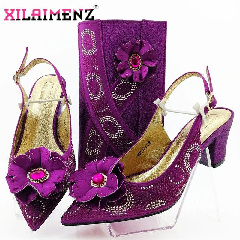 

2020 Высококачественная женская обувь и подходящая сумка специального дизайна в итальянском стиле, туфли-лодочки для вечерние ринки и свадьб...