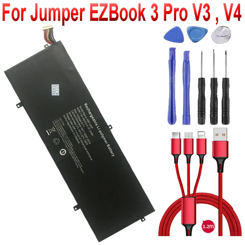 Аккумулятор 7 6 В 4900 мАч 37 24 Вт P313R 3282122 2S стандартная для Jumper EZBook 3 Pro V3 V4 LB10 + USB кабель