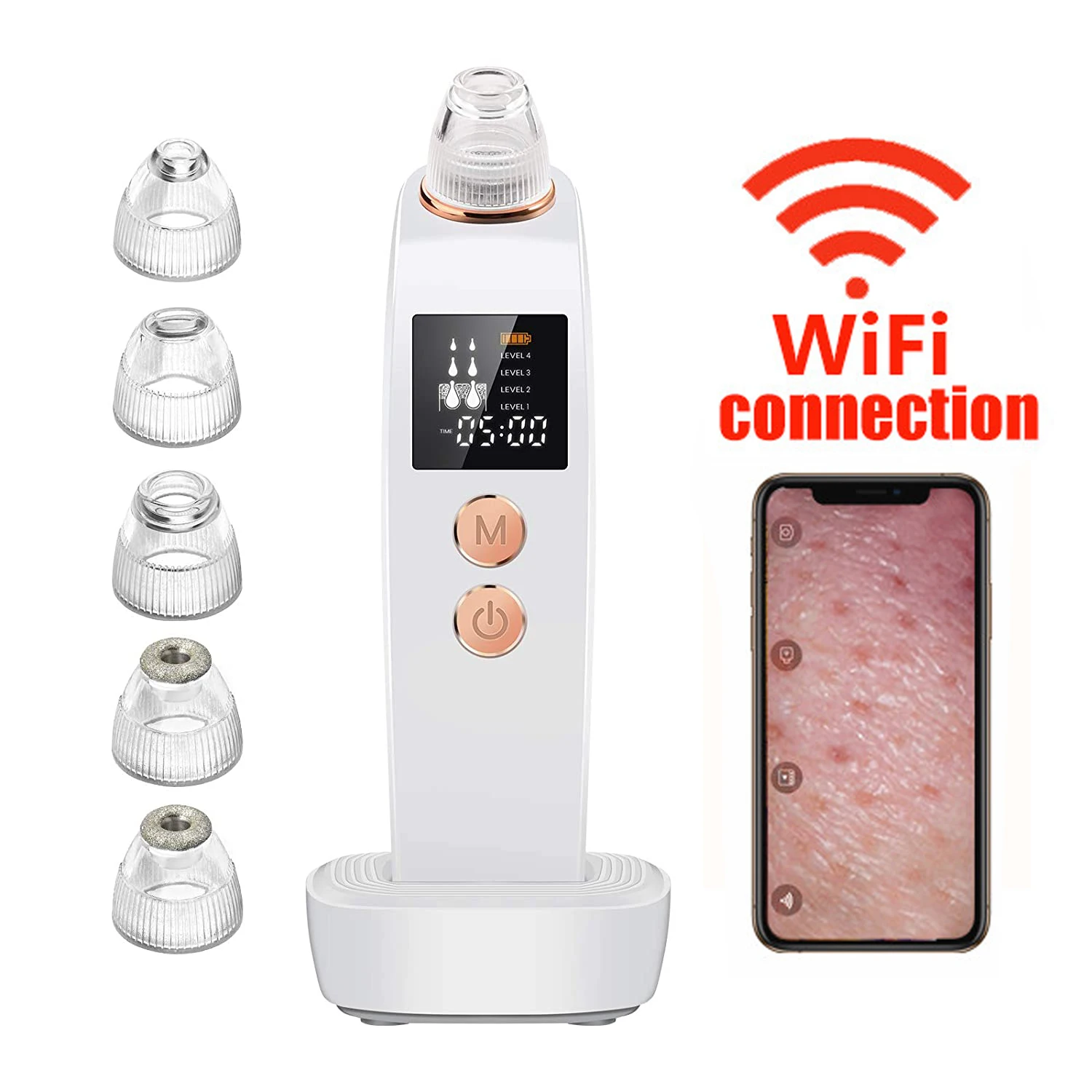 

Blackhead Remover Vacuum -Visual Pore Vacuum For Nose Facial Pore Cleanser, Electric Acne Comedo Pore Extractor Tool With Camera