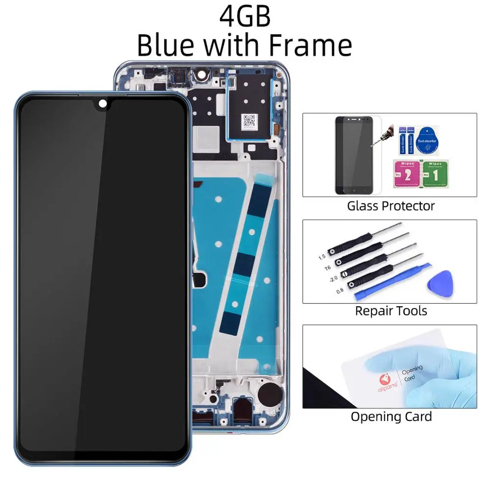 Дисплей для HUAWEI P30 Lite ЖК-дисплей Дисплей Сенсорный экран дигитайзер в сборе с рамкой для HUAWEI Nove/4e Запчасти для дисплея - Цвет: 4G Blue with Frame