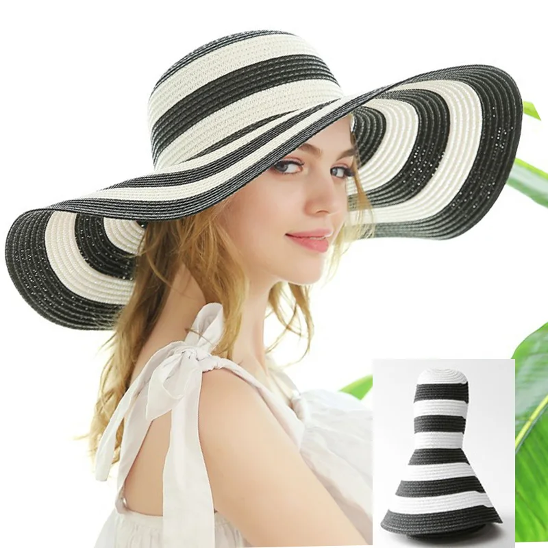 Летняя женская Солнцезащитная шляпа с козырьком большими полями Классическая