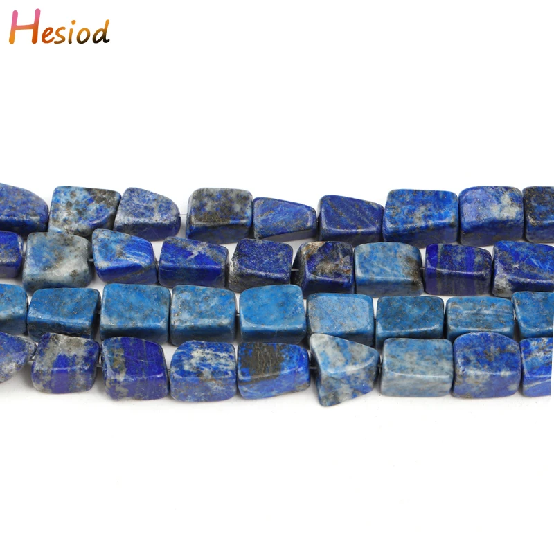Бусины Hesiod 11x15 мм из натурального старого синего кальдалита бусины неправильной