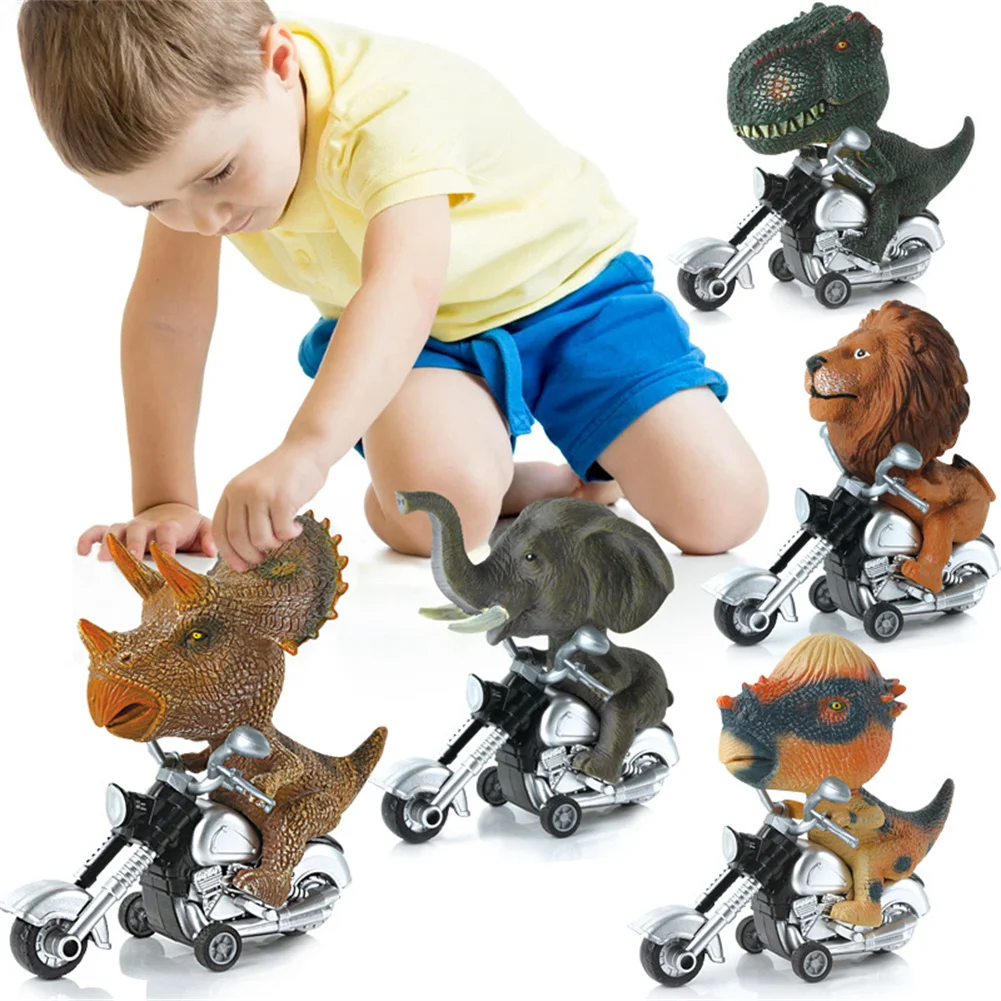 

Dinosaur Toy Cars Friction Powered Motorcycle Game T-Rex And Triceratops Monster Dino Toys For Boys Age Boys Girls Birthday Gift