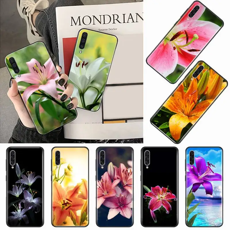 

Lily flower colorful pattern Phone Case For Samsung galaxy A S note 10 7 8 9 20 30 31 40 50 51 70 71 21 s ultra plus