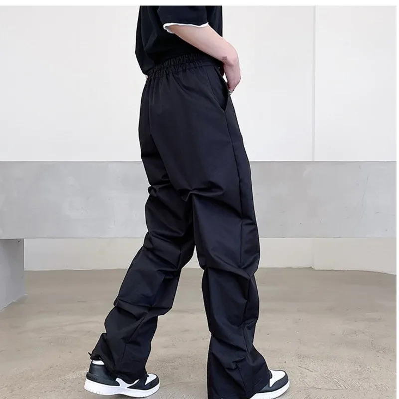 Дизайнерские нишевые плиссированные повседневные брюки IEFB черного и белого