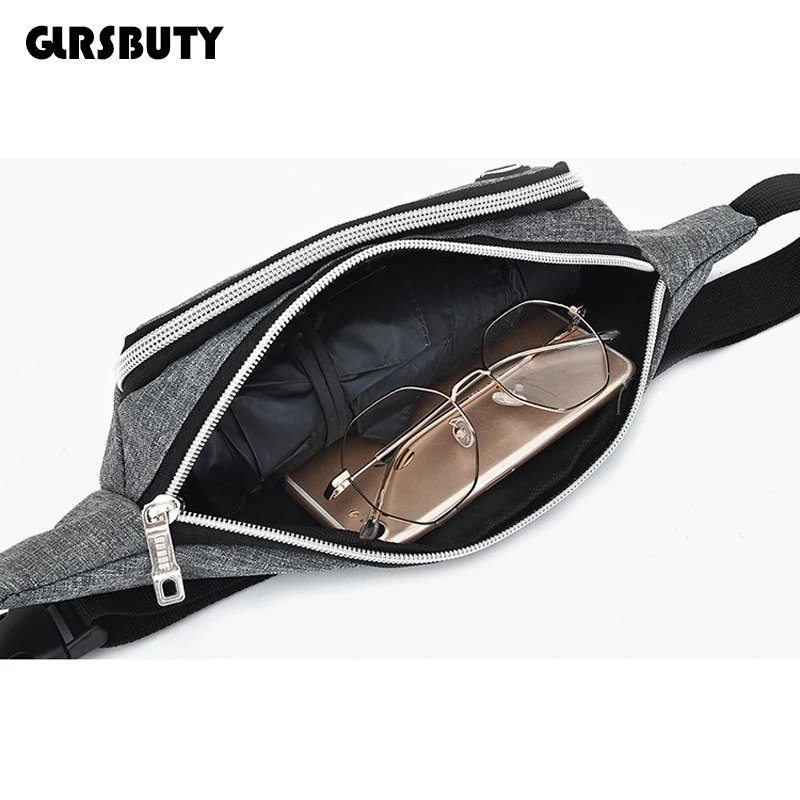 Забавная поясная сумка GLRSBUTY 2019 Женская с отверстием для наушников Мужская