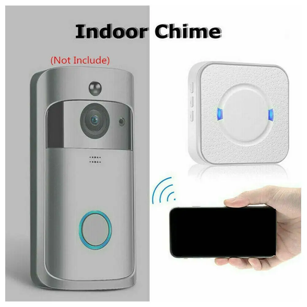 

Indoor Doorbell Smart Wireless WiFi Indoor Doorbell Door UK/EU/US dong Plug Receiver Ding Bell G6V9