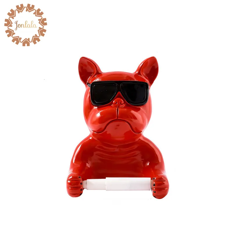 Лидер продаж крутой держатель для бумаги в форме бульдога очков туалетной с