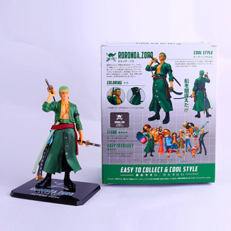12-18cm Anime One Piece Roronoa Zoro Action Figure Battle Version Rengoku Onigiri PVC Model Doll Toys Decoration | Игрушки и хобби