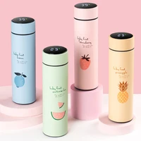smart thermal bottle stainless steel thermos water bottle for children vacuum flasks keeps cold insulation cup tea fruit cup