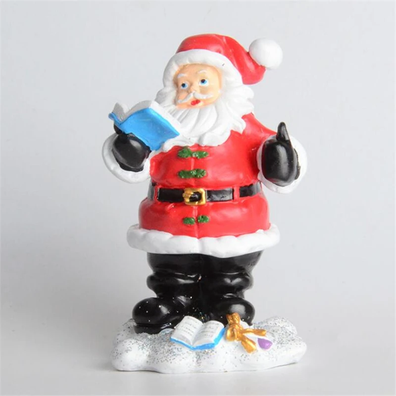 Рождественская декоративная статуя Санта-Клауса из смолы для украшения дома