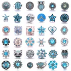 5 шт.лот, ювелирные изделия, сплав, небесно-голубые стразы, Сова, дерево жизни, слон, стрекоза, цветы, кнопки для браслета, браслет