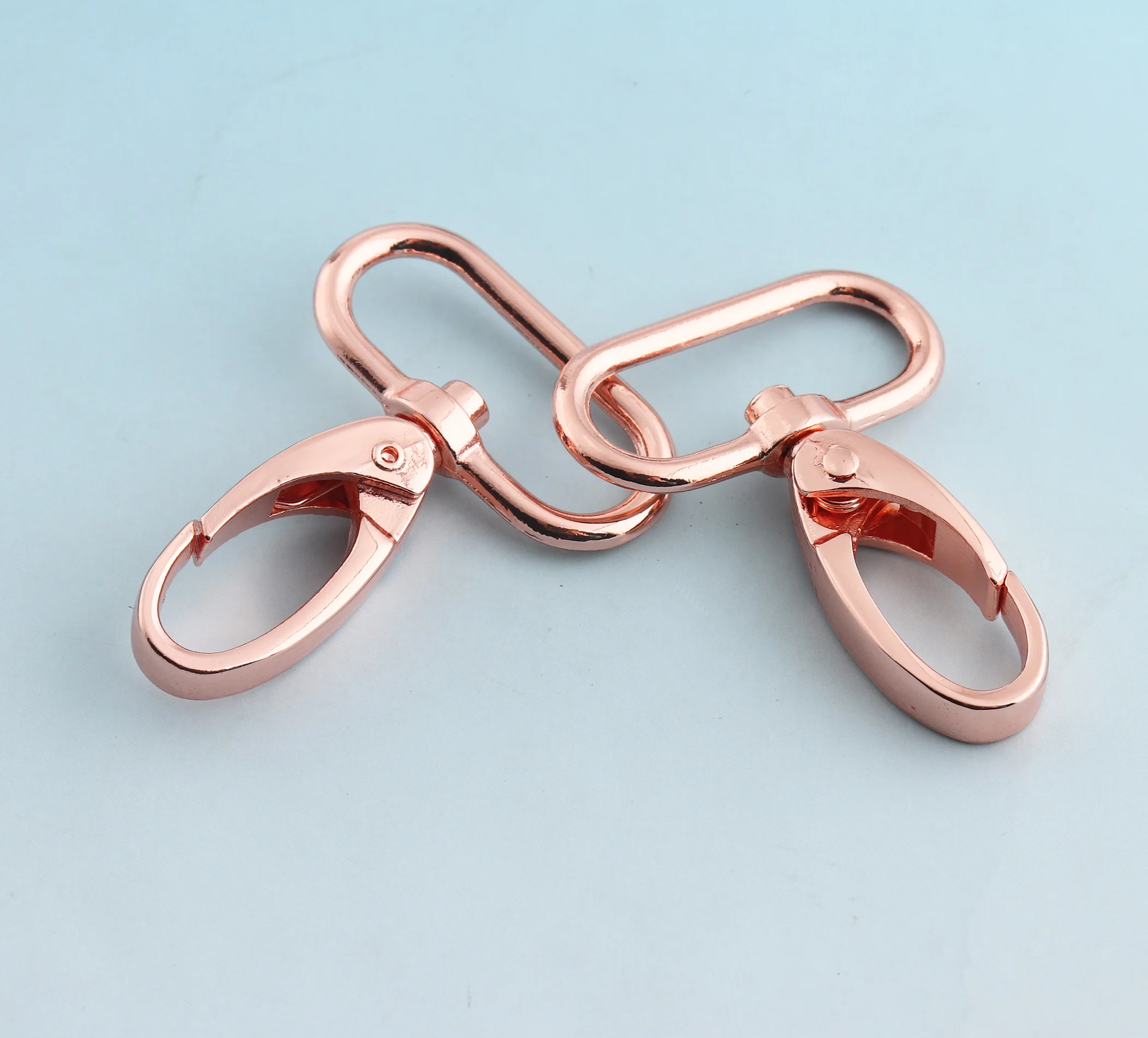 Розовое золото поворотная застежка 32 мм ремешок брелки крючок кошелек Пружинная