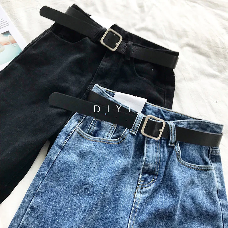 Gagarich Women Pants Autumn Spring 2019 Korean Style High Waisted Solid Loose Denim Fashion Jeans | Женская одежда