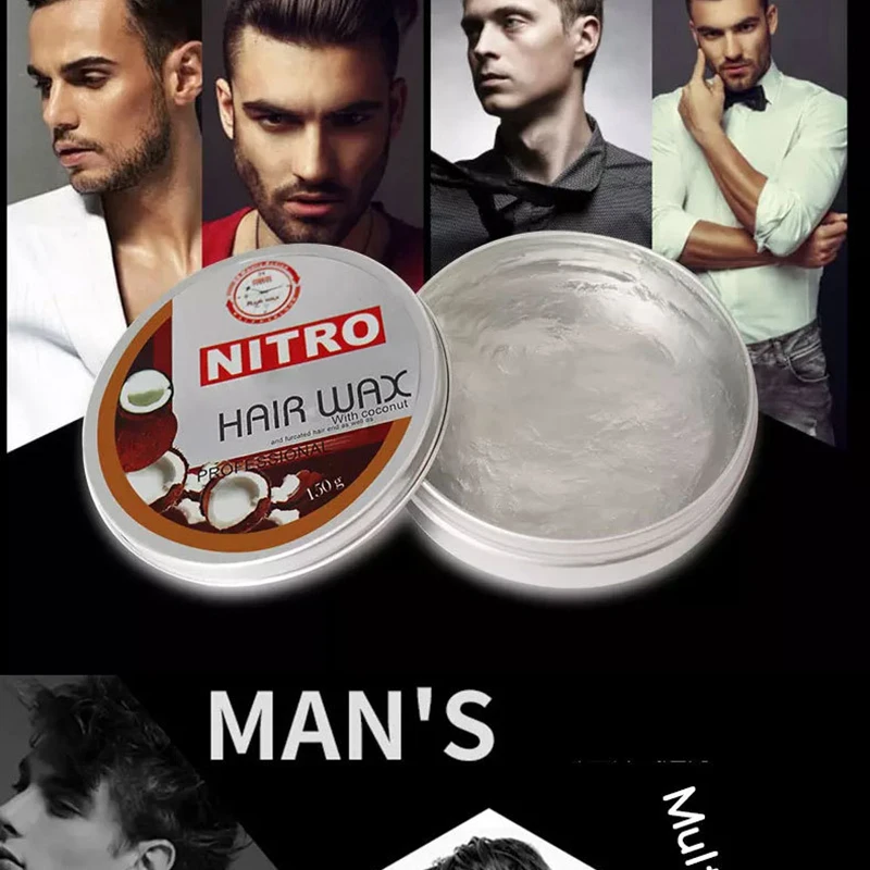 

Men's Retro Oil Head Lasting Fragrance Styling Hair Styling Wax Non Greasy Hair Edge Oil Control Gel Men Styling Hair Gel