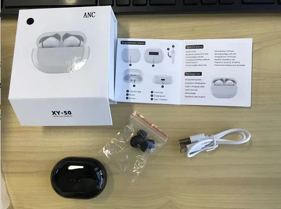 

QueenAcc ANC TWS headphones Blue tooth 5.1 earbuds gamer Wireless earphones 1562 Active Noise Cancelling Stereo Sound for phone