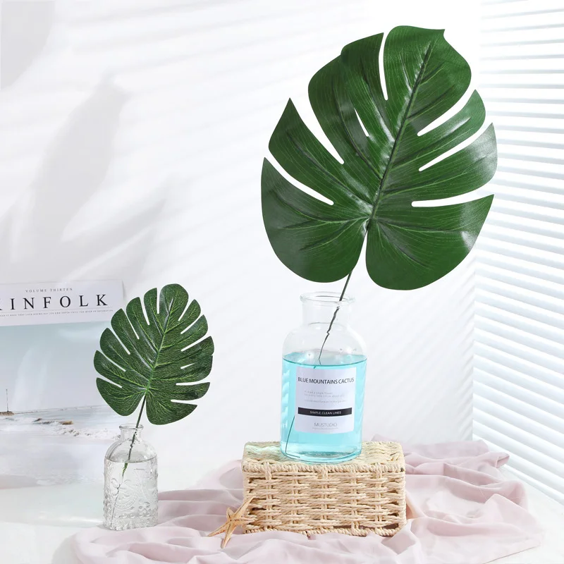 Пластиковые искусственные листья GreenTropical Пальмовые Листья моделирование лист для вечерние для дома садовые украшения DIY