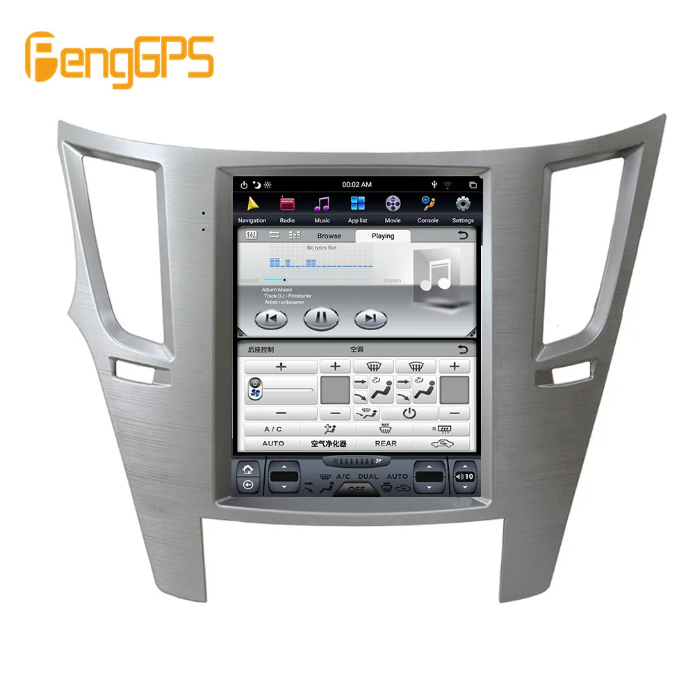 Автомагнитола в стиле Тесла Android 9 PX6 для Subaru Outback 2009-2014 GPS-навигация мультимедиа