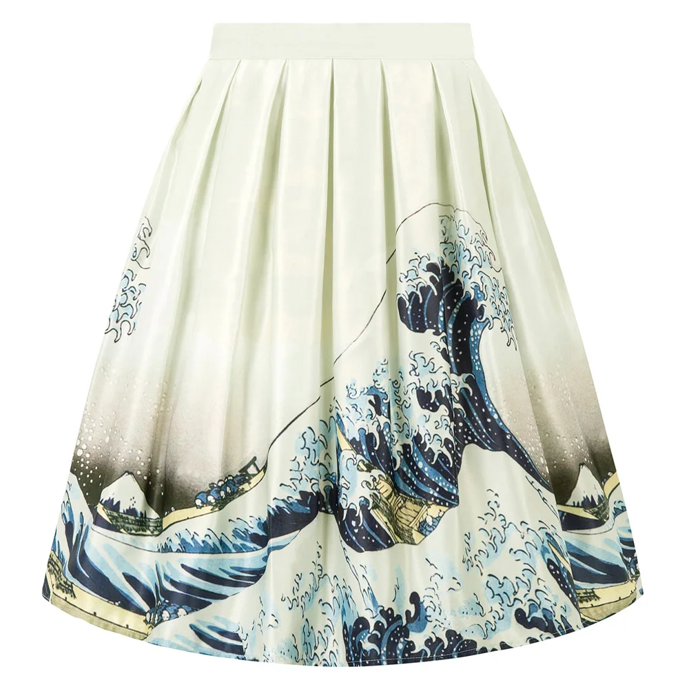 GK женское Плиссированное атласное платье с карманами высокой талией