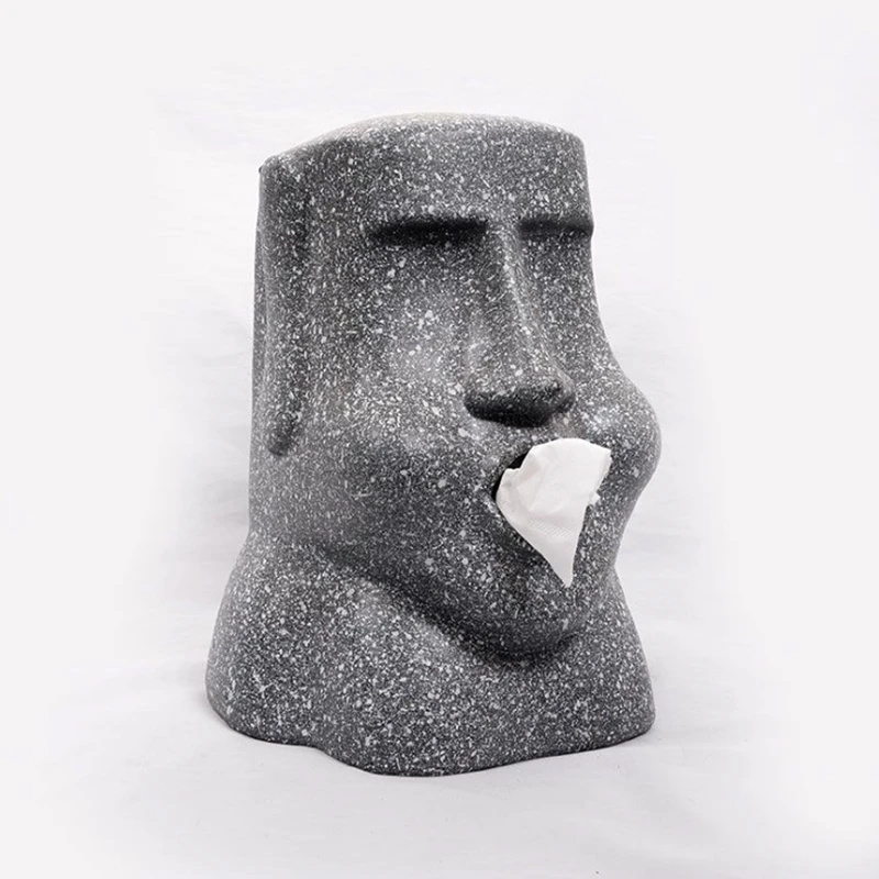 3D Пасхальный остров Moai бумажный держатель салфетки каменная фигурка коробка