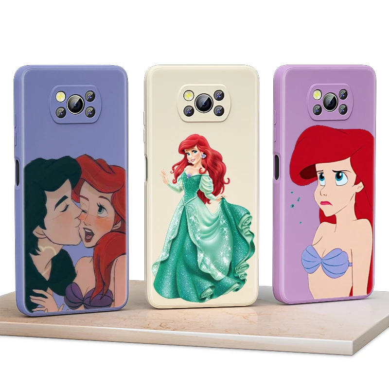 

Ariel The Mermaid For Xiaomi Poco 6 X CC9 E A3 Lite A2 Mix 3 4 X3 NFC X2 M2 C3 M3 Pro F3 GT Liquid Silicone Phone Case