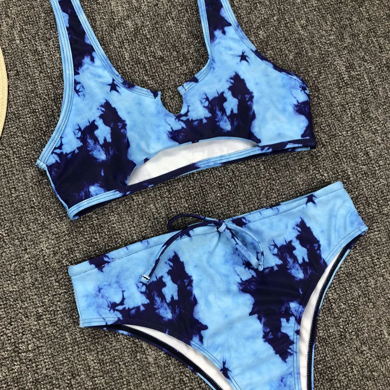 Купальник из двух предметов соблазнительный бикини с завязкой 2020 купальник