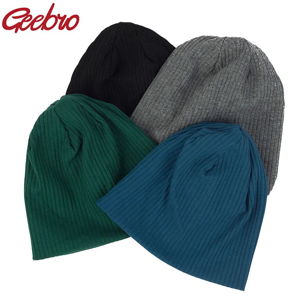 Geebro красивых хлопковых комплекта шапка для новорожденного теплые ребристые