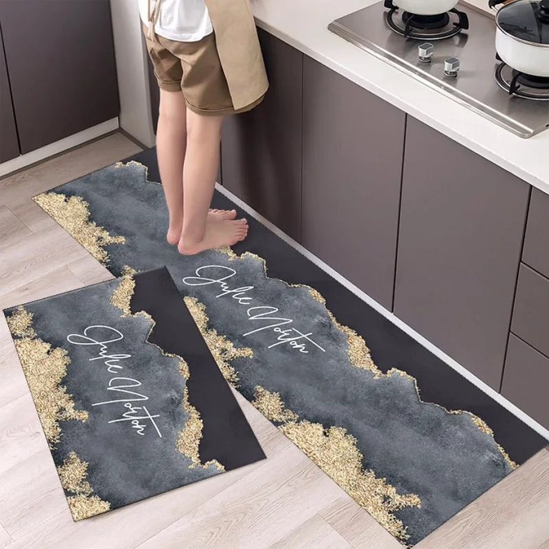 

Nordic Style Creative Kitchen Carpet Bathroom Absorbent Mat Anti-slip Entrance Doormat Tapete Living Room Indoor Floor Area Rugs