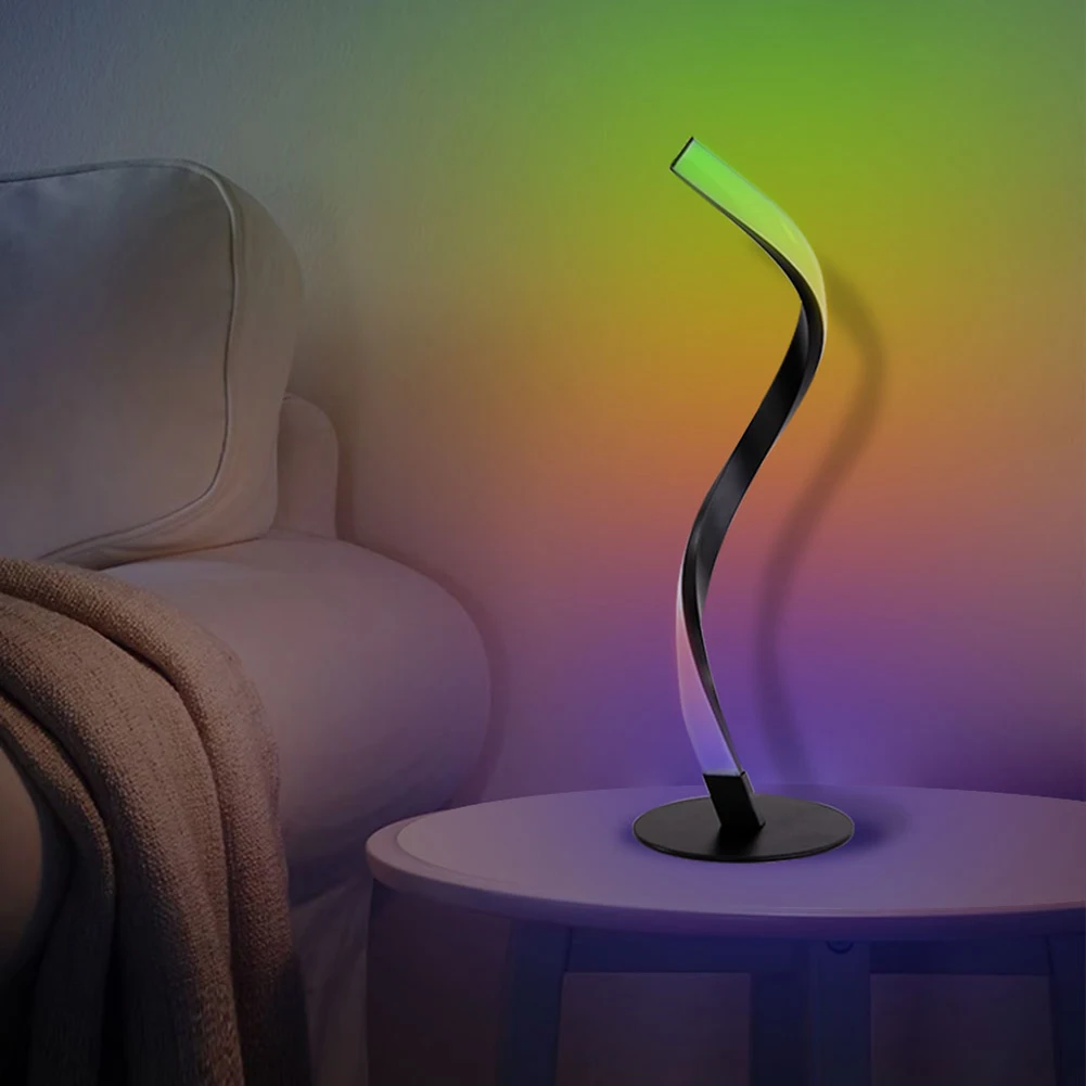 

Spiral LED Desk Lamp Bedroom Night Light Folding Table Lamp for Students Kids Eye Protection Reading Light Home Decor