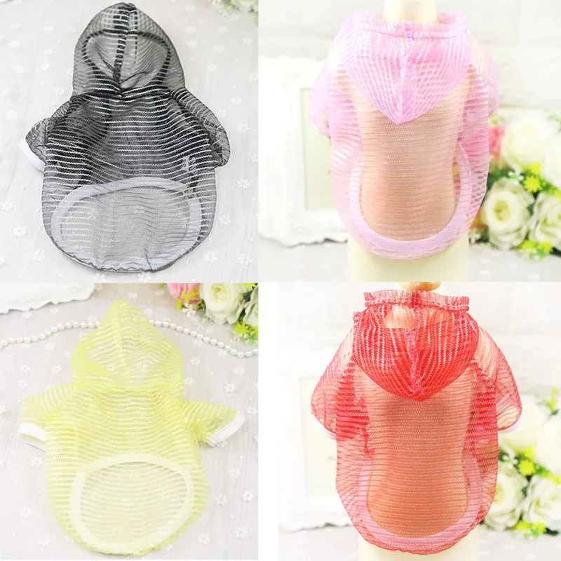 Весенне летняя одежда для собак боди чихуахуа дышащие сетчатые толстовки