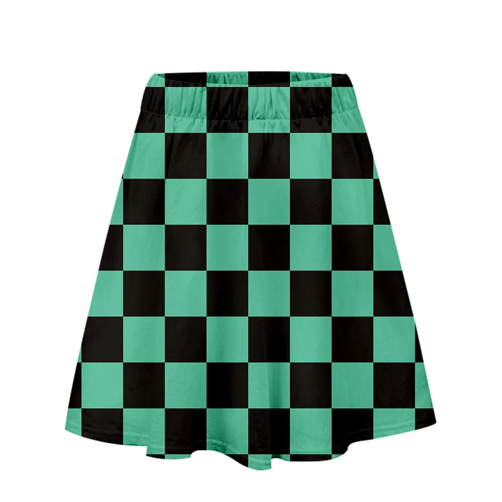 Cute Short Skirt Demon Slayer Female Mini Sexy Girl Summer Autumn Fashion Print Women | Женская одежда