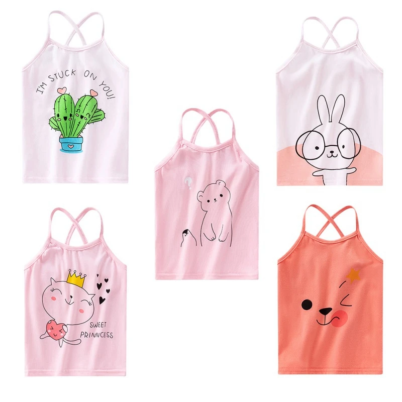 

New Baby Vest Boys Girls Shirt Toddler Girl Boy Shirts Thin Clothes Summer Kids Cotton T-shirt Cartoon Pattern1