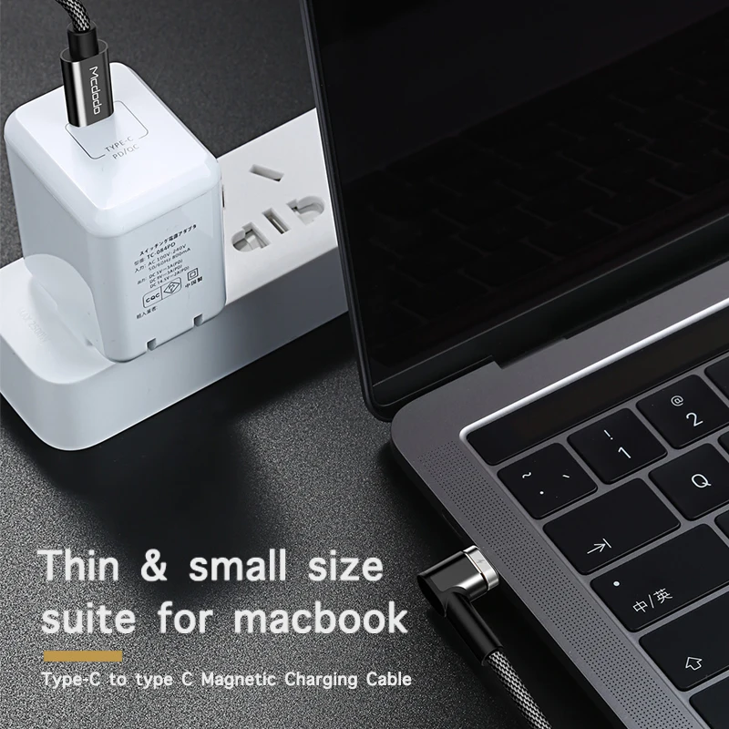 Mcdodo 87 Вт PD USB кабель type C To type-C 4.5A для samsung S10 S9 переключатель Huawei Macbook ноутбук Магнитный USB кабель для зарядки и передачи данных