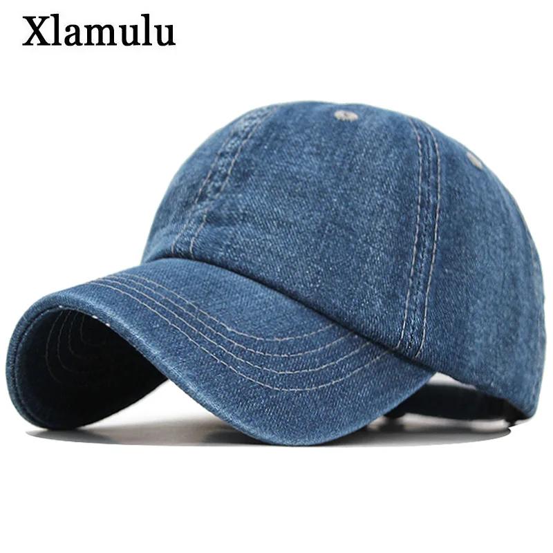 

High Quality Denim Baseball Cap Men Women Jeans Snapback Caps Casquette Plain Bone Hat Gorras Men Casual Blank Dad Male Hats