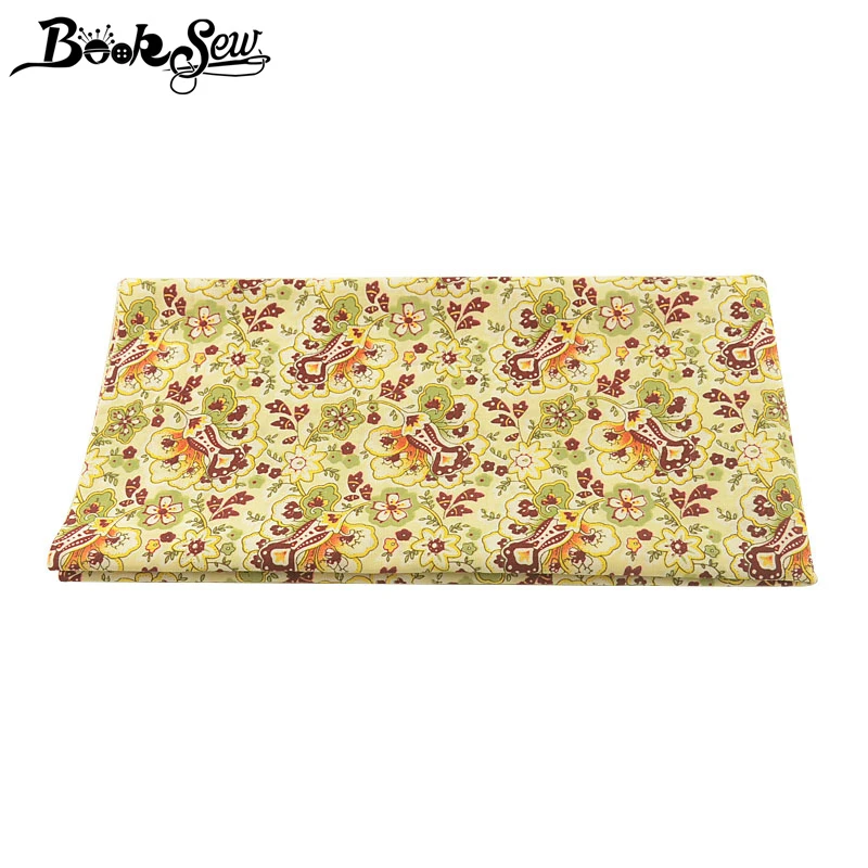 Booksew Высокое качество 100% хлопок поплин Ткань с цветочным принтом тела стеганая