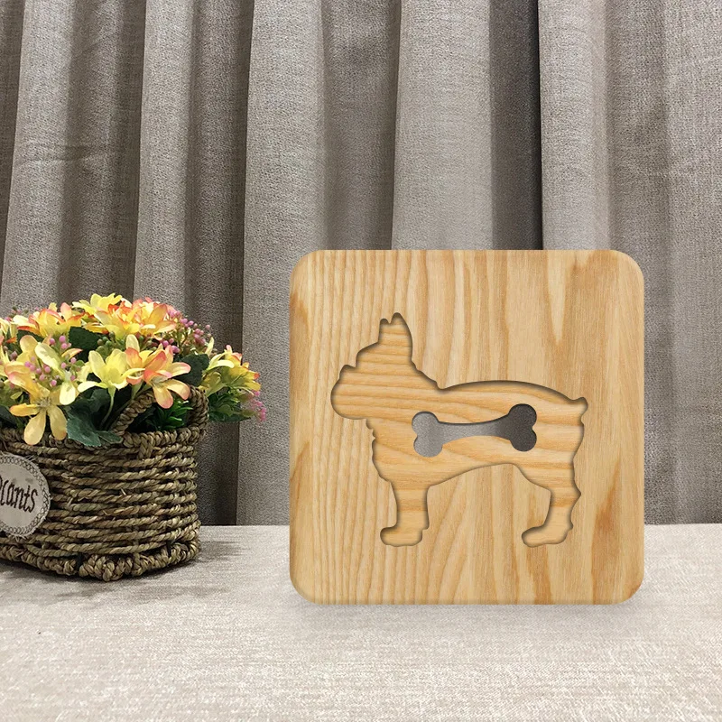 Новые деревянные фары с изображением собачьих костей из цельного дерева резные