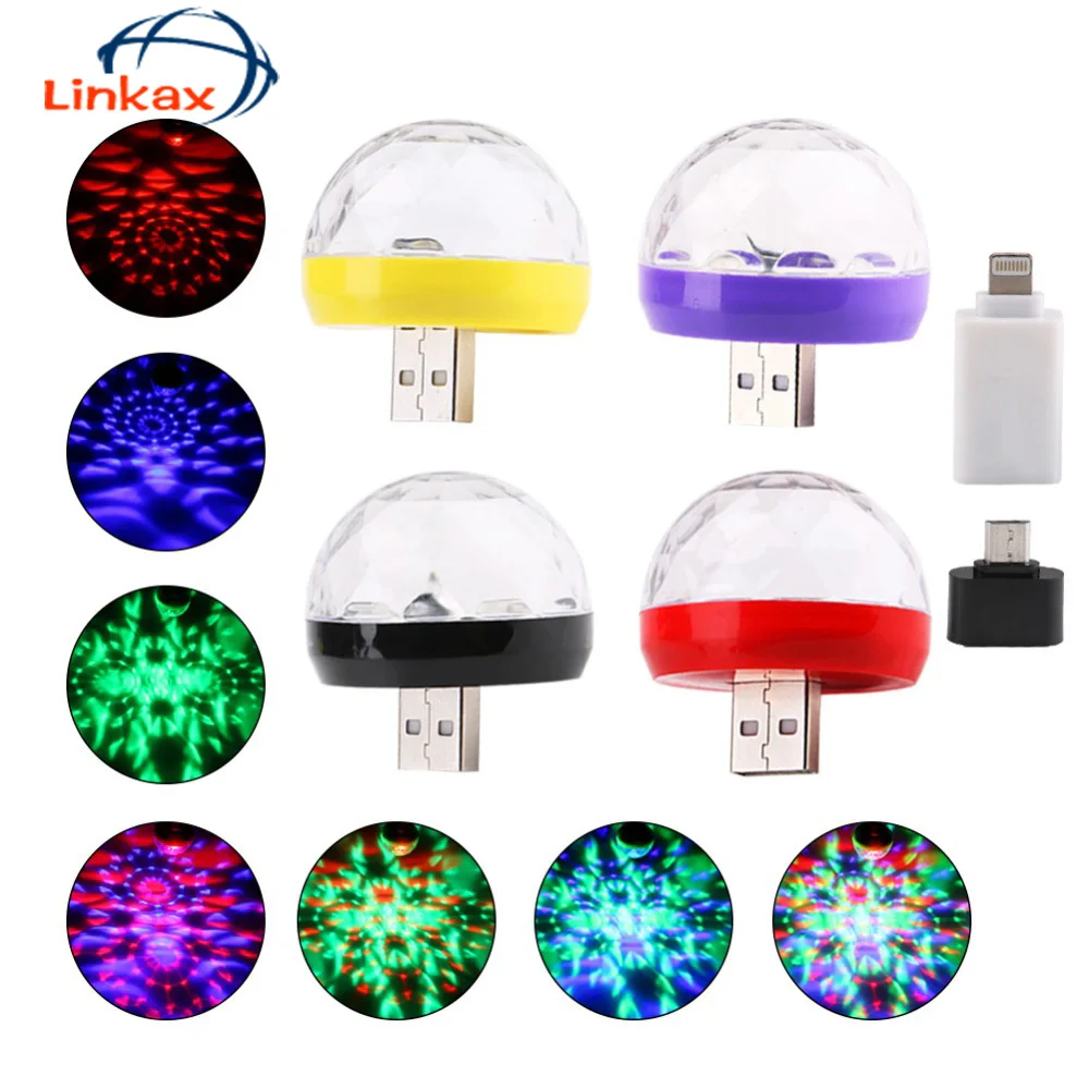1 шт. мини USB led вечерние диско светильник s портативный хрустальный волшебный шар