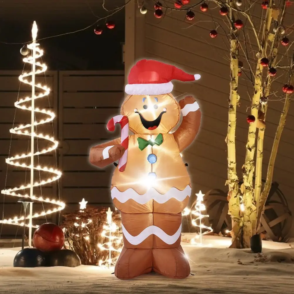 

1,5 м Рождественская надувная кукла со светодиодной подсветкой, фигурка снеговика, игрушка, воздушный двор, украшения для сада, вечеринки, до...