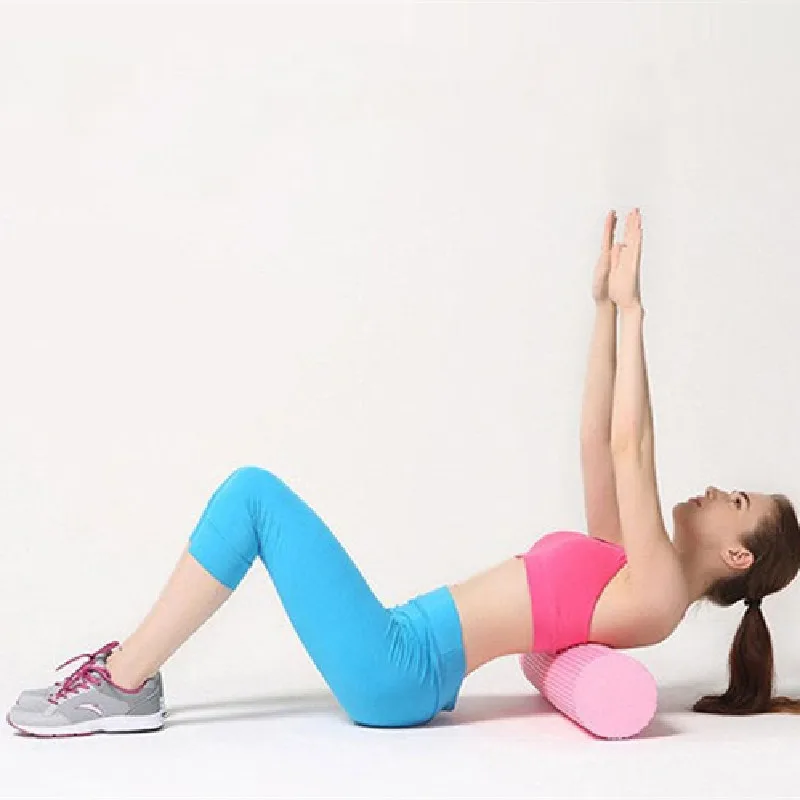 

EVA Solid Yoga Column Women Foam Roller Hexagonal Pattern Floating Muscle Relaxation Massage Pilates Balance Bar Home Gym Sports