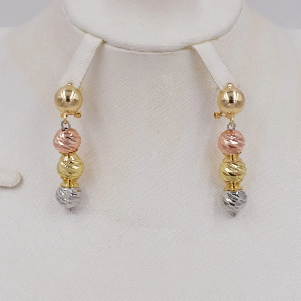 3 тонов, новинка, высокое качество, Италия 750, ювелирный набор, модный Parure Bijoux Femme, Дубай, ариканские серьги, ожерелье, Китай, колье