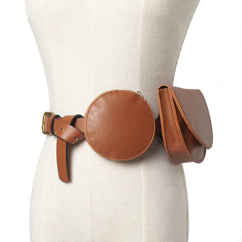 Поясная Сумка для женщин простая Винтажная сумочка контрастных цветов