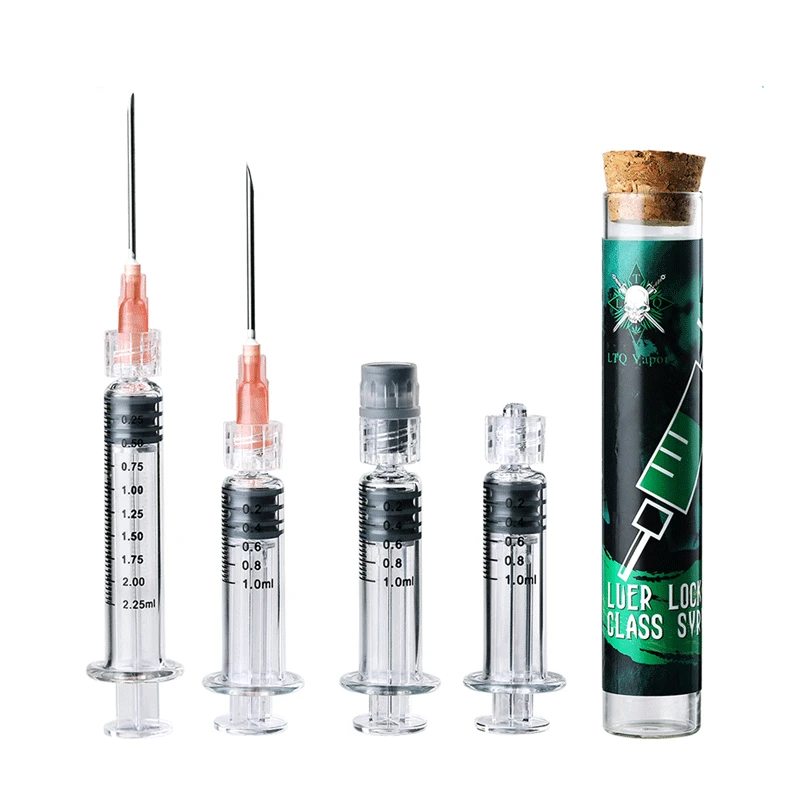 

Original LTQ-Vapor Luer Lock Glass Syrince with Needle Head 1/2.0ml Capacity for Thick Oil E-Liquid Juice Measure & Clean Safe