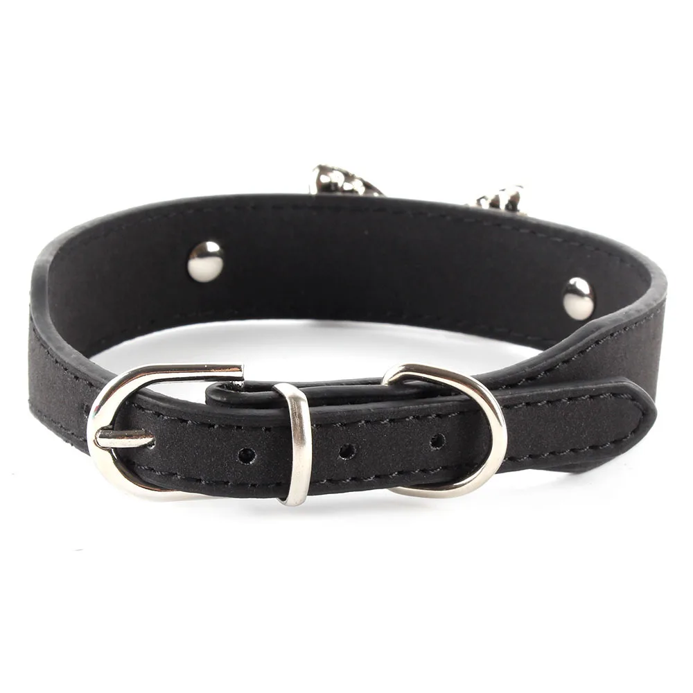 Ошейник для собак шикарный буровой бант ПУ ошейник щенка кошка ожерелье XS-MWX |