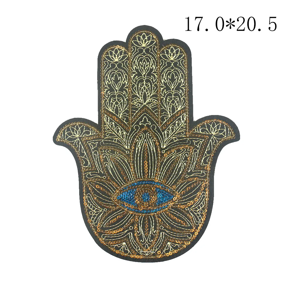 Новое поступление нашивки Hamsa с блестками ручной работы для одежды аксессуары