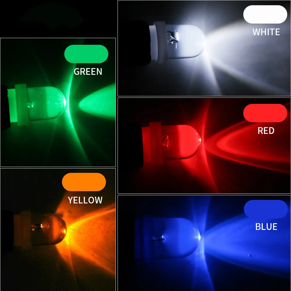 

20 Pcs T10 W5W LED Bulb 1SMD Car Accessories Clearance Lights Reading Lamp Auto Clearance Lamp Door Light 12V