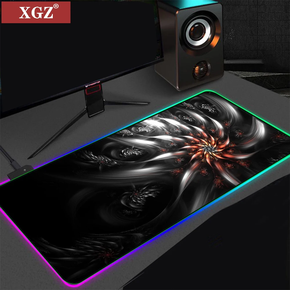

Abstract Black RGB Mouse Pad Gamer 900x400x3mm Gaming Cool New Notebook Accessory for Laptop Ergonomic Led