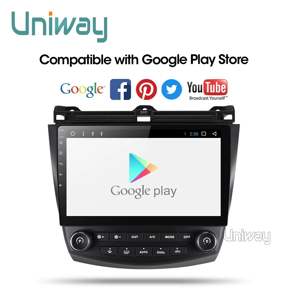 Uniway AYG1071 2G+ 3 2G android 8,1 автомобильный dvd для Honda Accord 7 2003 2004 2005 2006 2007 автомобильный Радио Видео плеер gps навигация автомобиля