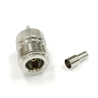 1pc n female jack rf coax connector crimp rg316 rg174 lmr100 cable straight nickelplated new wholesale wire terminal